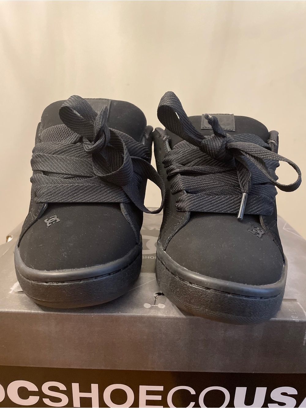 DC Kids Black Lace-Up Skate Sneakers